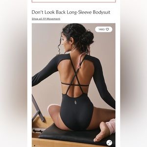 Free people movement Don’t Look Back long sleeve bodysuit . NWT retail 78